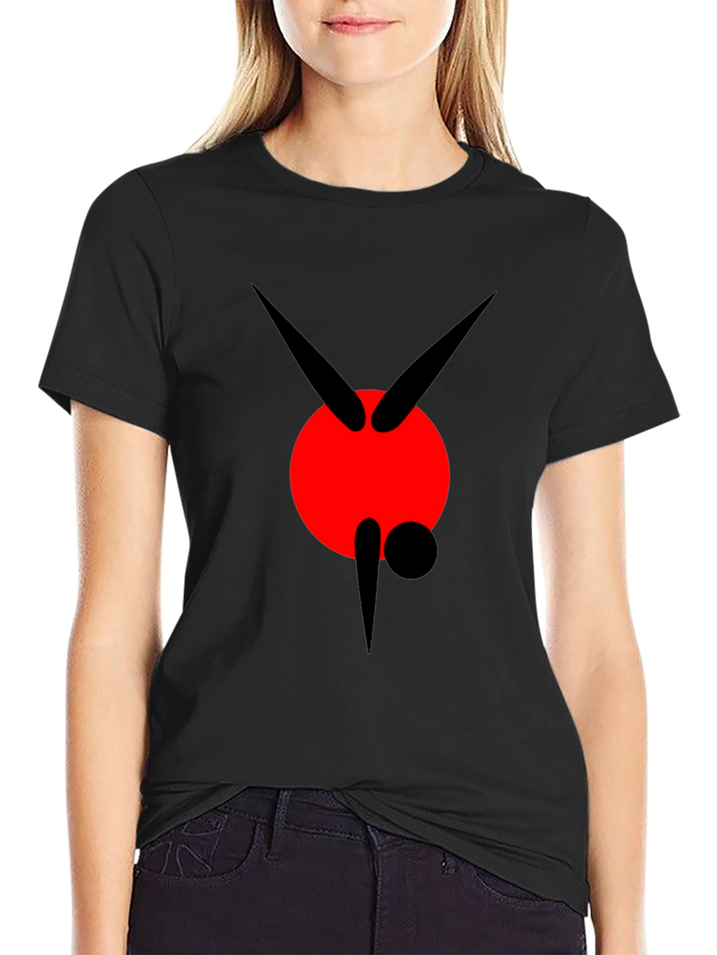 Abstract Graphic Black Tee