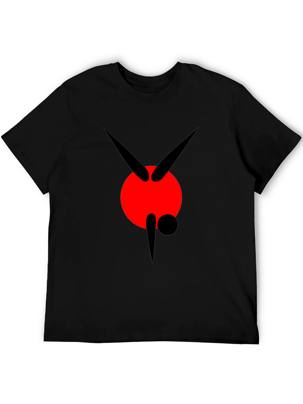 Abstract Graphic Black Tee