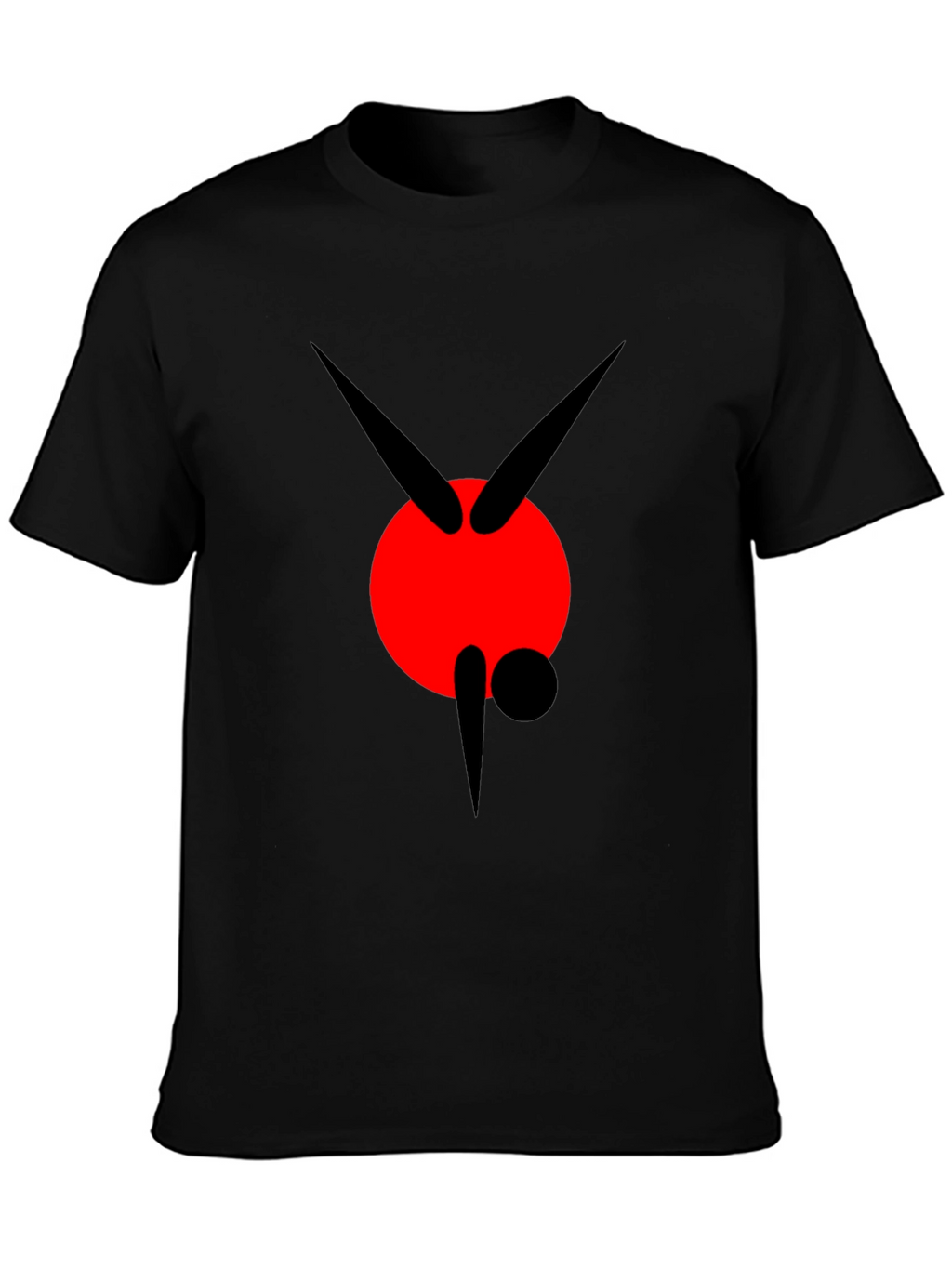 Abstract Graphic Black Tee