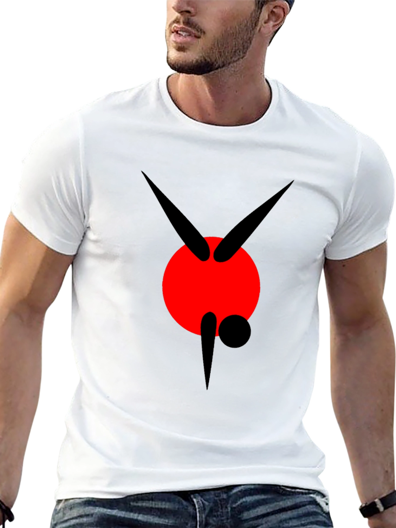 Abstract Graphic Black Tee