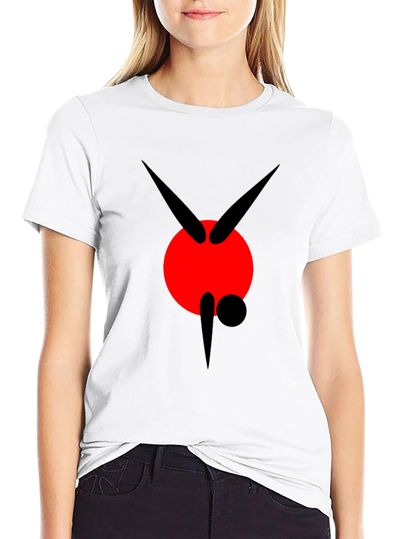 Abstract Graphic Black Tee