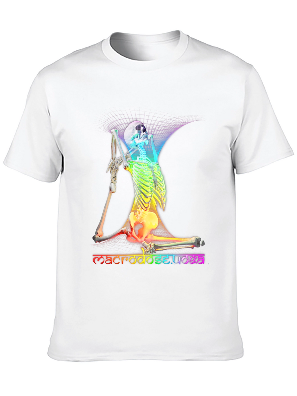 Rainbow Skeleton Yoga T-Shirt - Macrodose