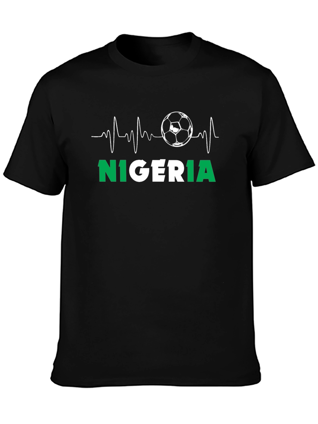 Nigeria Soccer Heartbeat T-Shirt