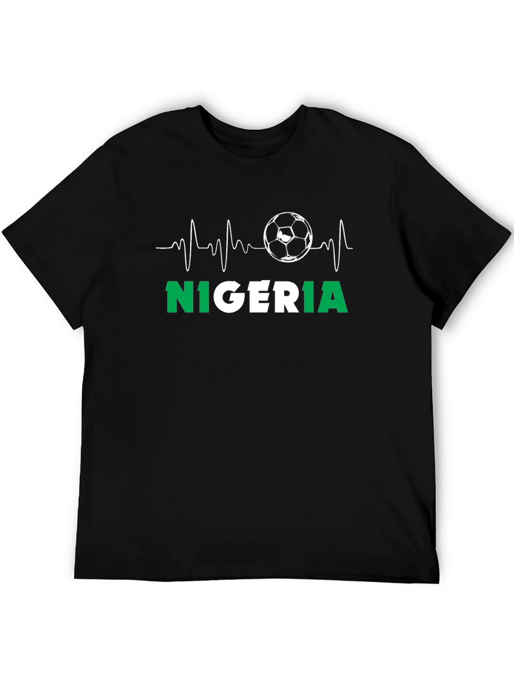 Nigeria Soccer Heartbeat T-Shirt