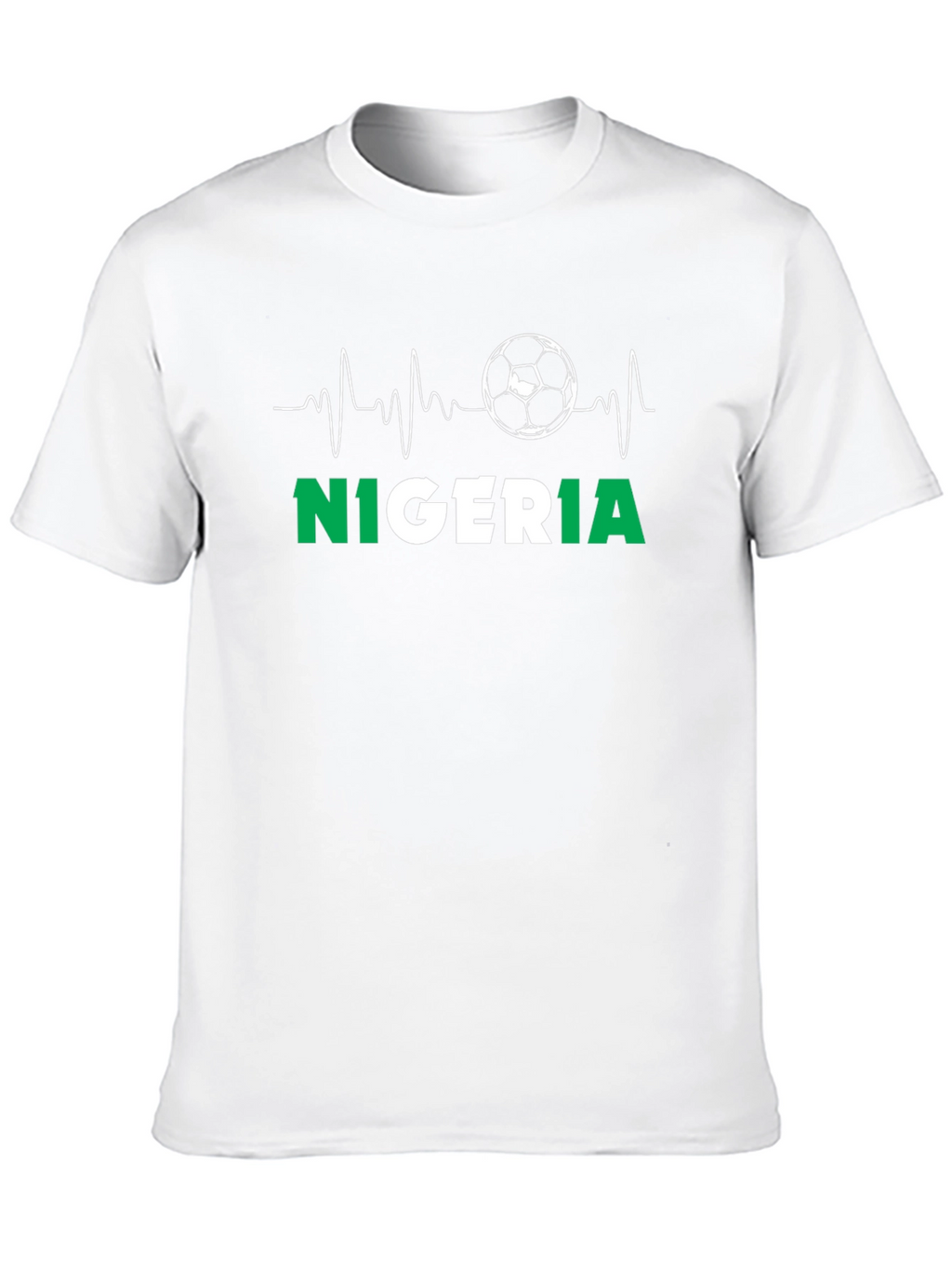 Nigeria Soccer Heartbeat T-Shirt