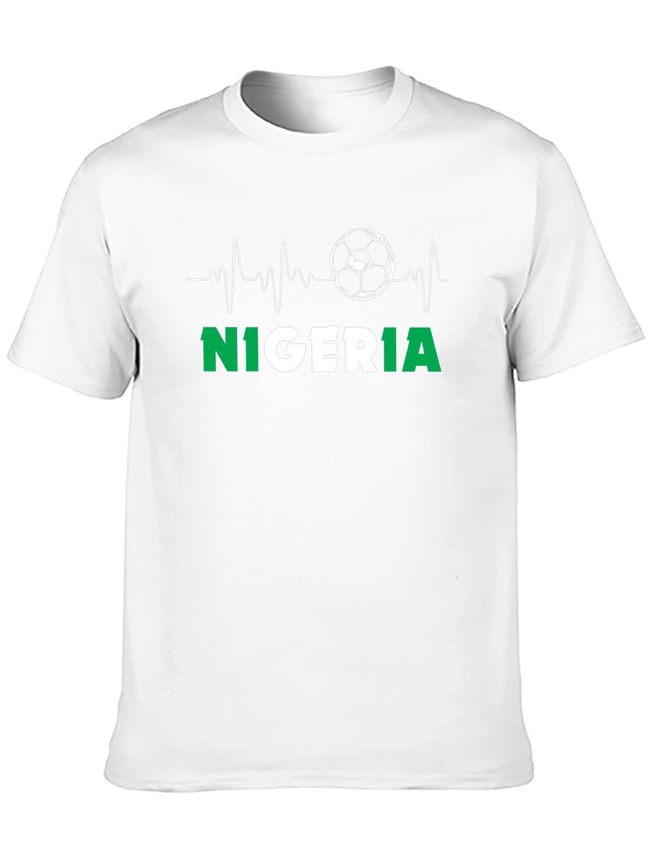 Nigeria Soccer Heartbeat T-Shirt