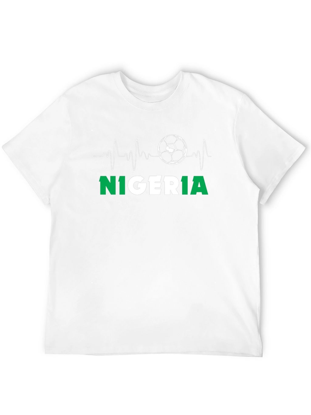 Nigeria Soccer Heartbeat T-Shirt