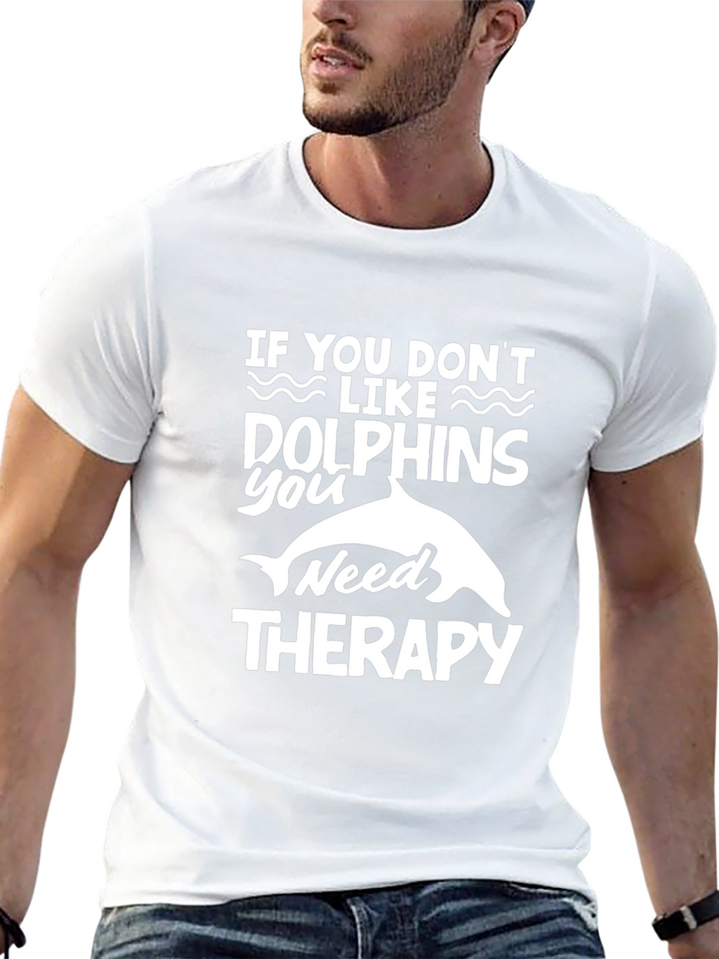 Dolphin Lovers Therapy Humor T-Shirt