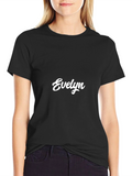 Personalized Evelyn Black T-Shirt