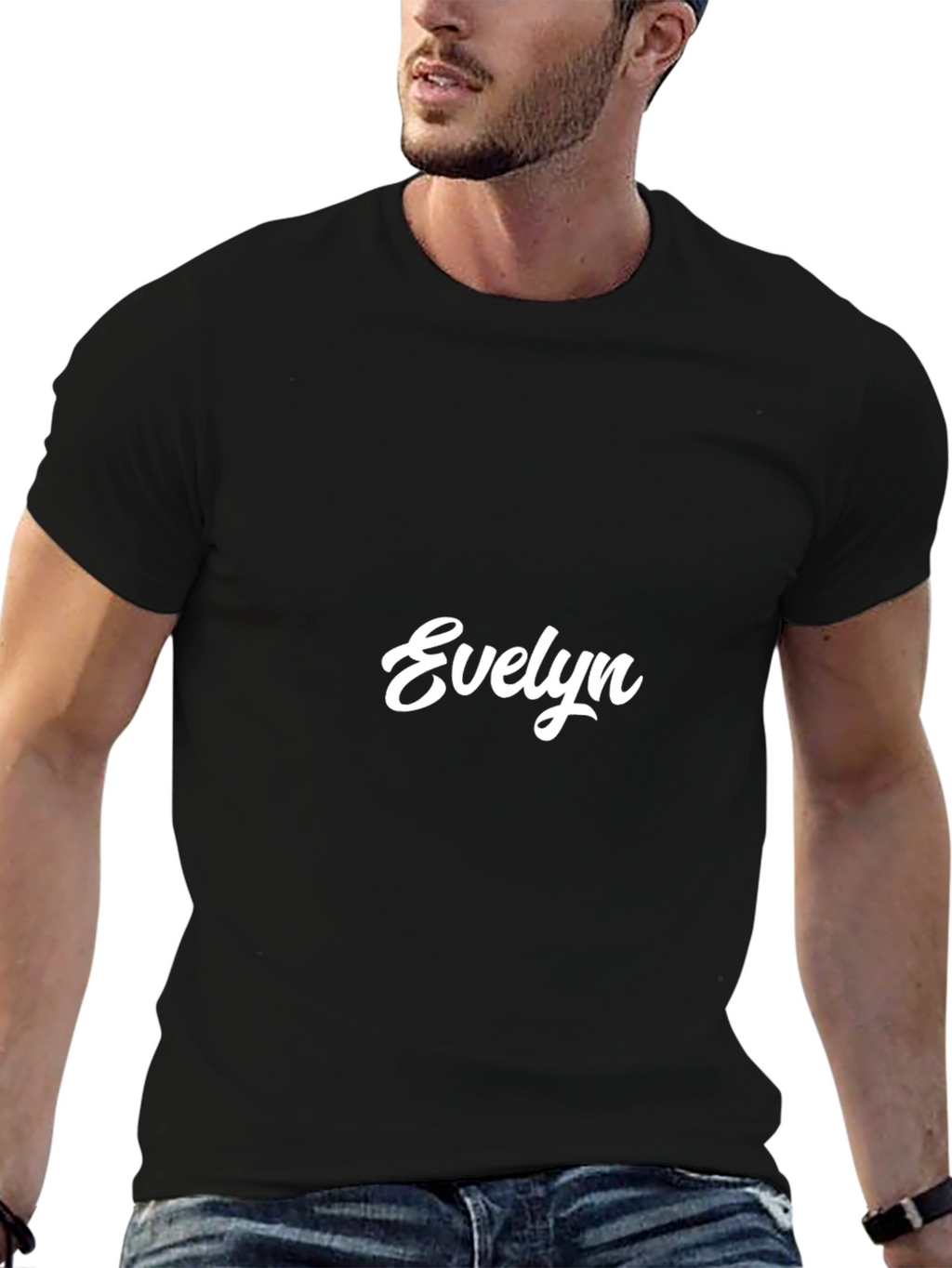 Personalized Evelyn Black T-Shirt