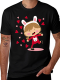 Cute Bunny Girl Graphic Tee