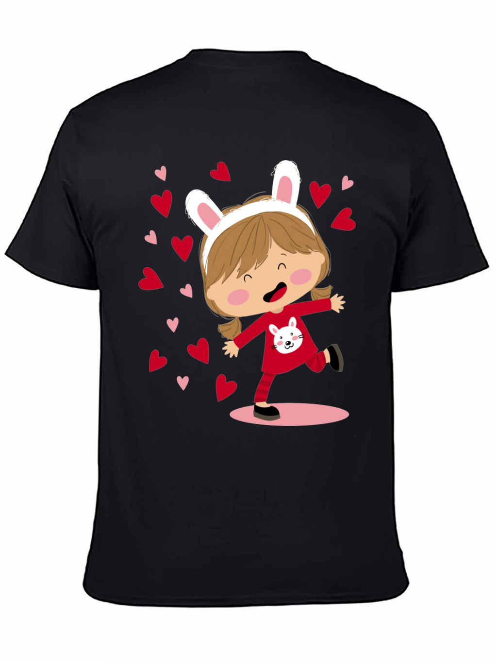 Cute Bunny Girl Graphic Tee