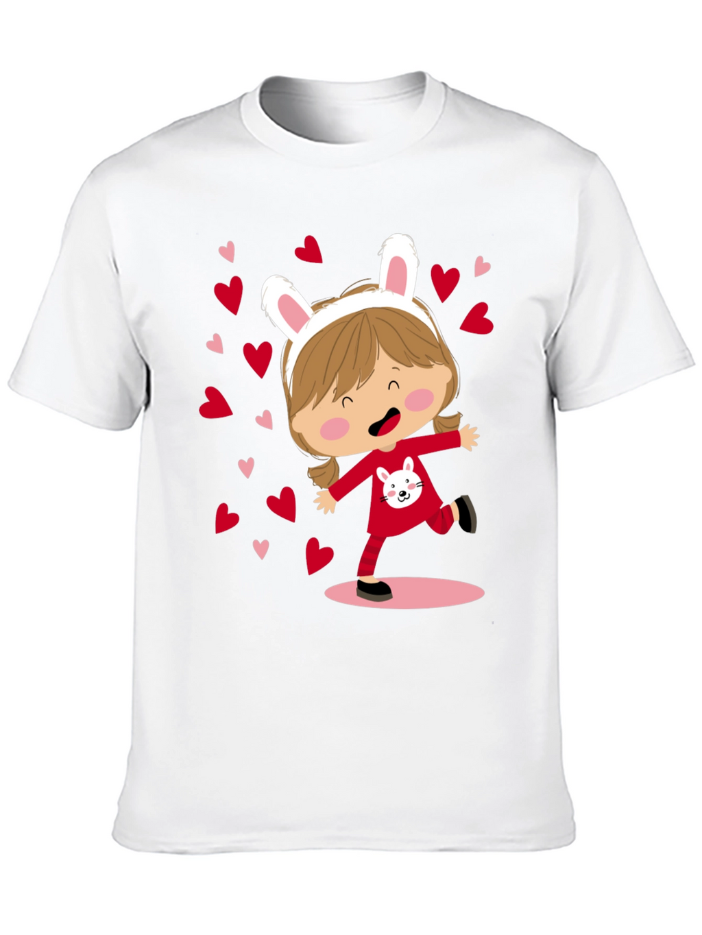 Cute Bunny Girl Graphic Tee