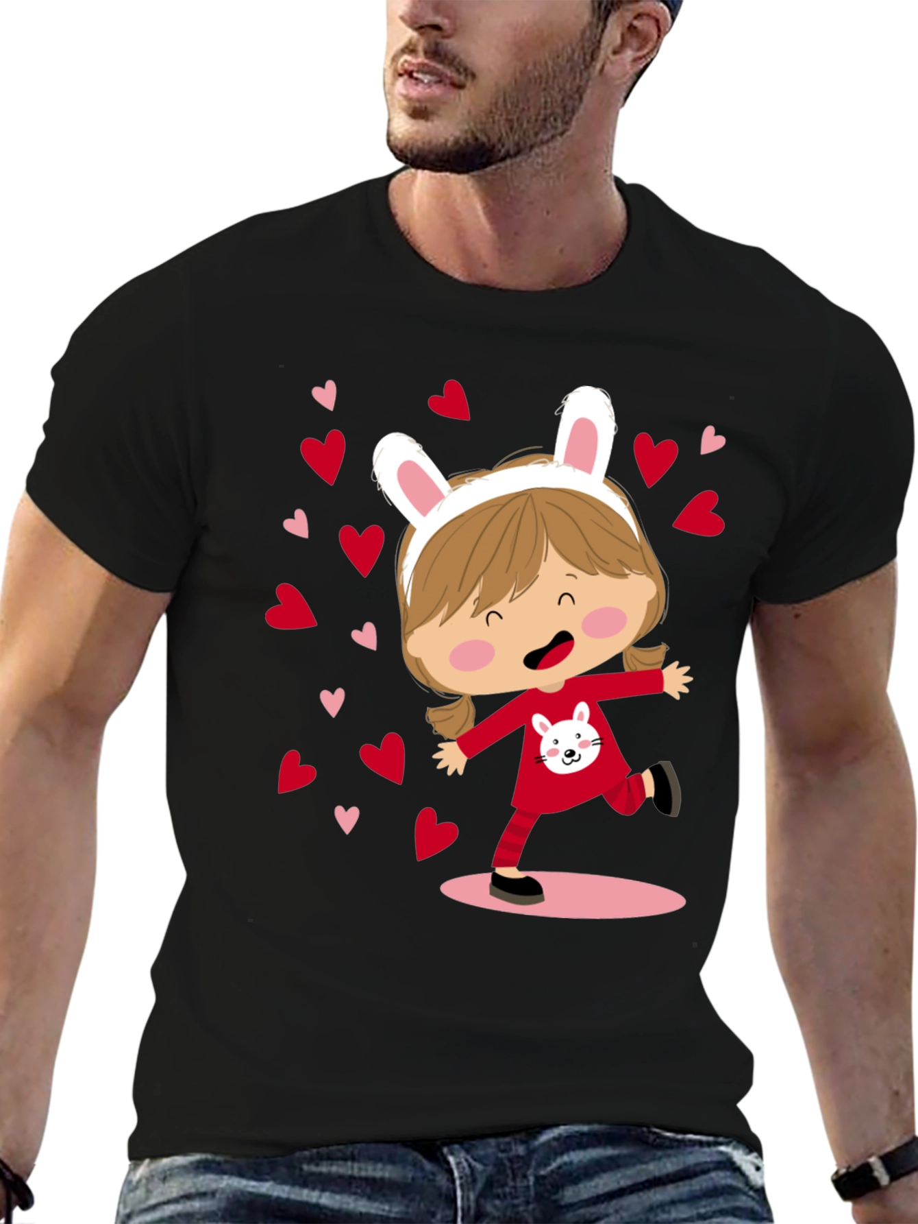 Cute Bunny Girl Graphic Tee