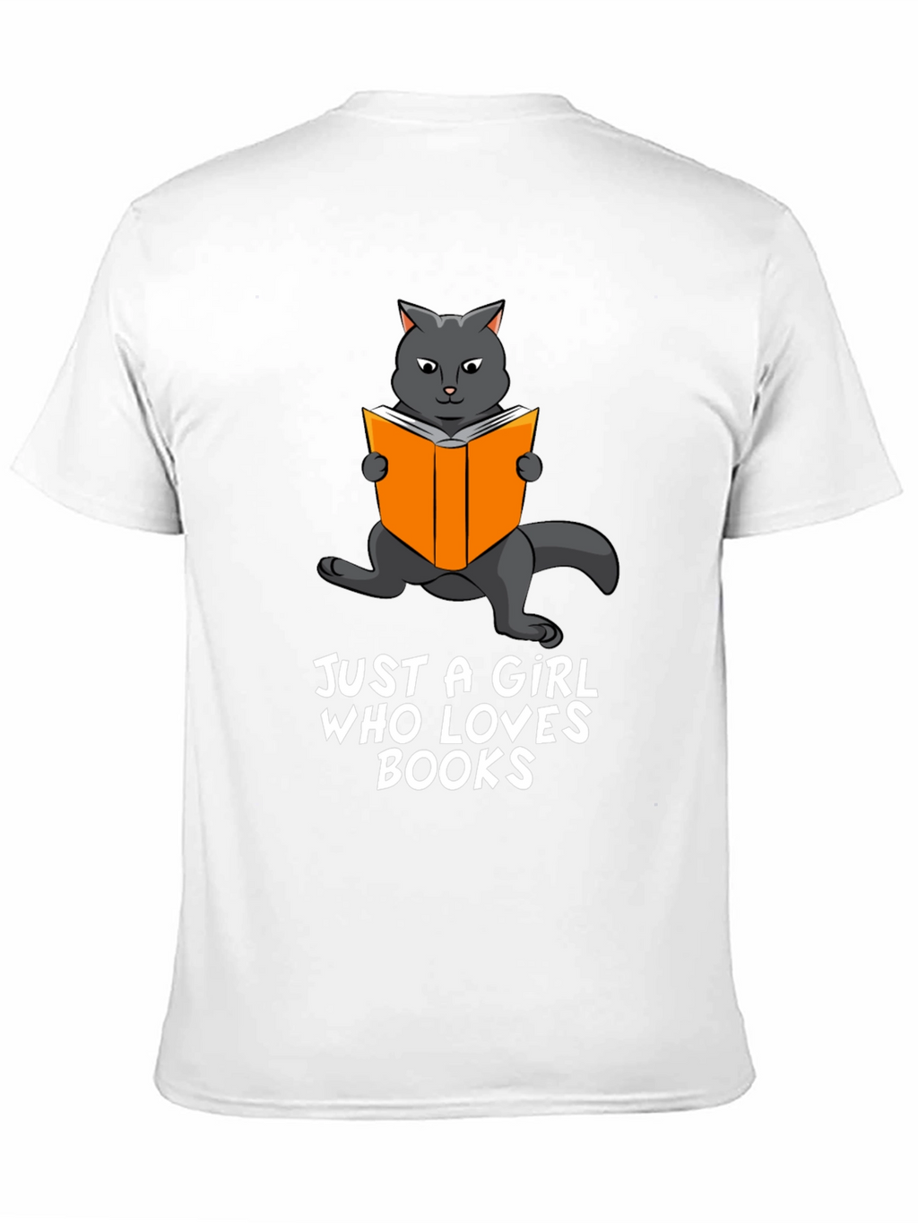 Cat Reading Book Graphic T-Shirt