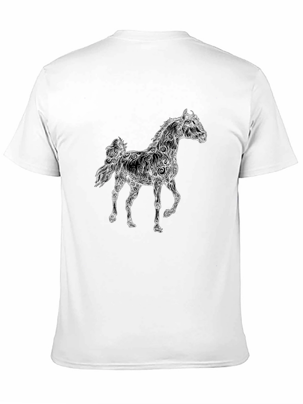 Black Horse Graphic Tee - Mens Casual Style