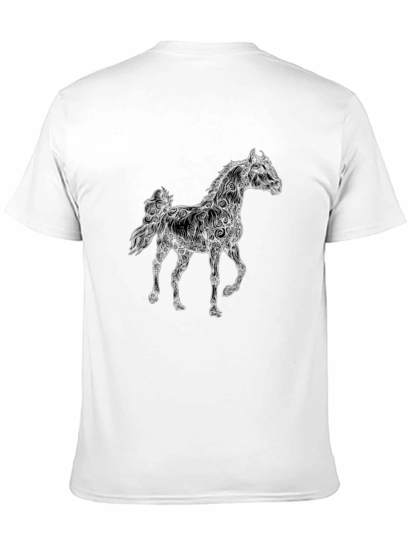 Black Horse Graphic Tee - Mens Casual Style