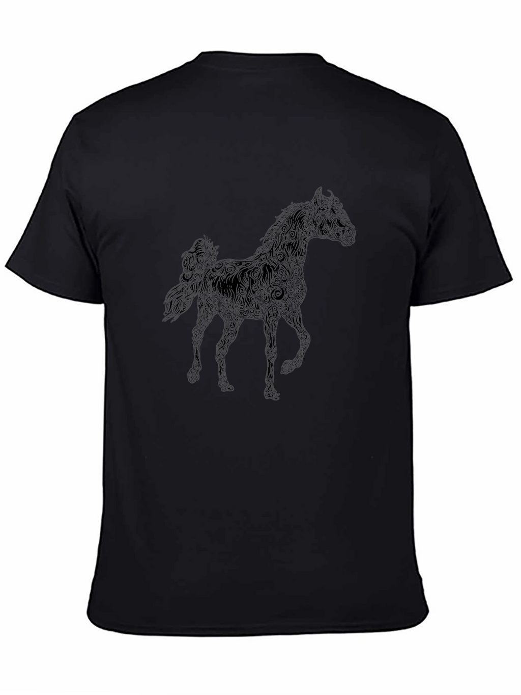 Black Horse Graphic Tee - Mens Casual Style