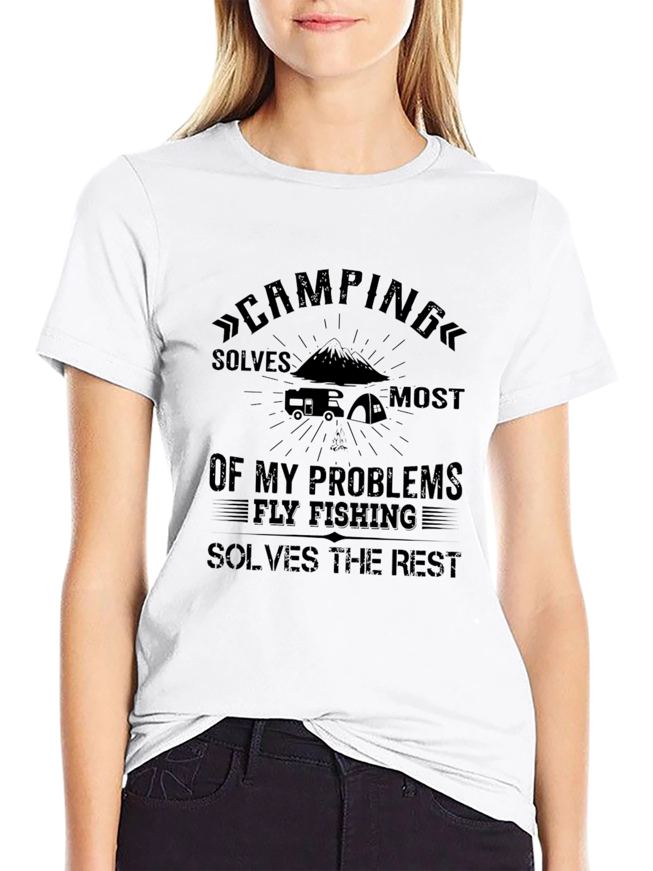 Camping & Fly Fishing T-Shirt
