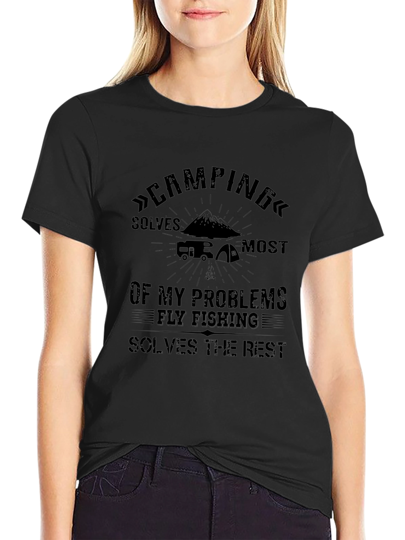 Camping & Fly Fishing T-Shirt
