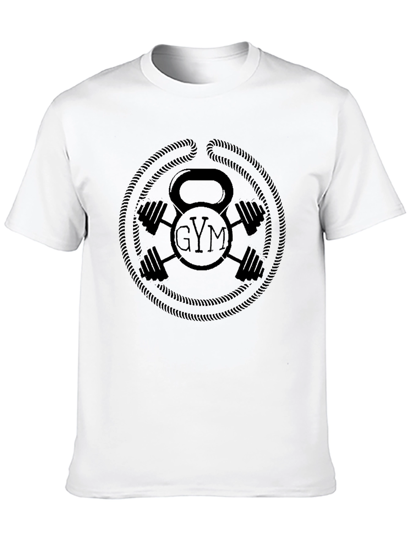 Gym T-Shirt Kettlebell Dumbbell Fitness Tee