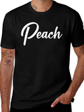 Peach Graphic Tee - Stylish Comfort