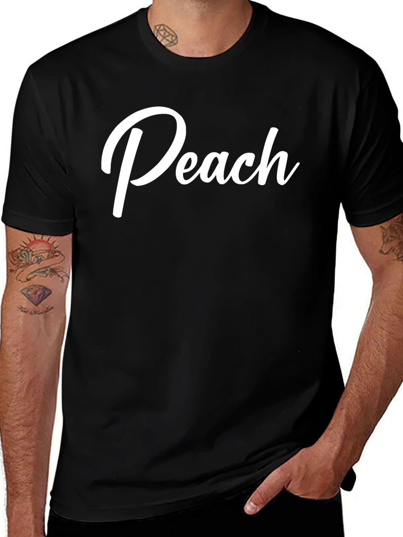 Peach Graphic Tee - Stylish Comfort