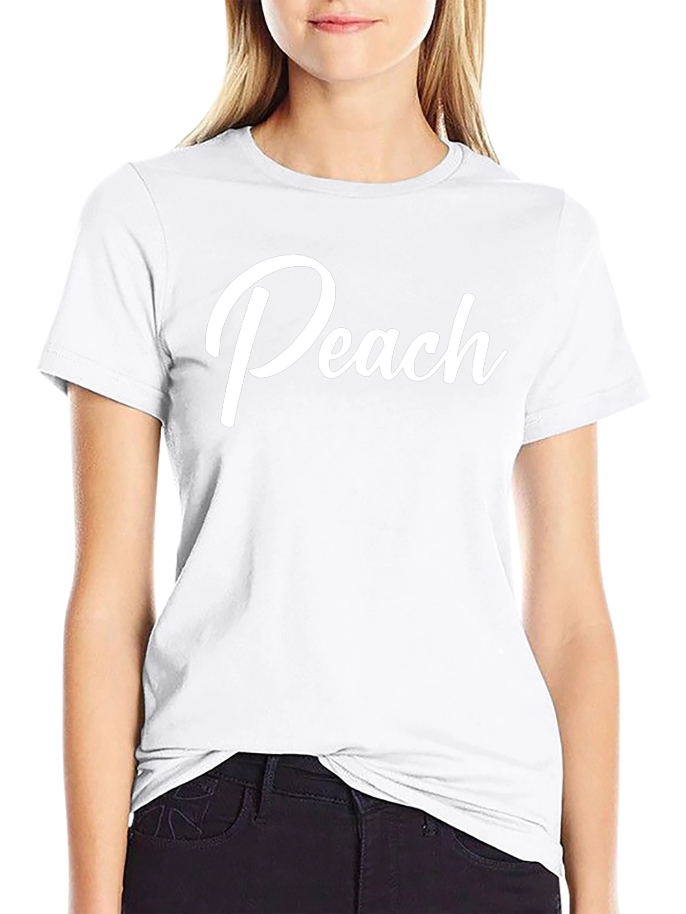 Peach Graphic Tee - Stylish Comfort