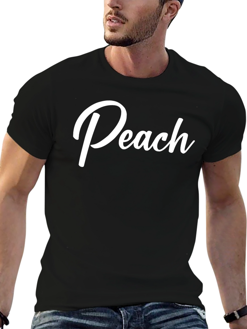 Peach Graphic Tee - Stylish Comfort