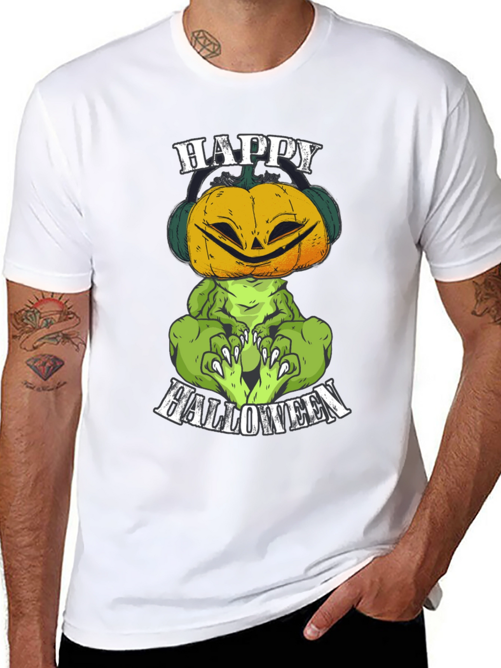 Happy Halloween Pumpkin Monster Graphic Tee