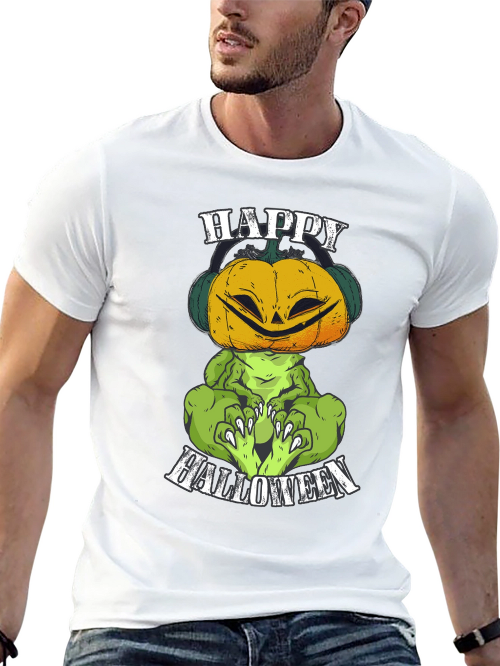 Happy Halloween Pumpkin Monster Graphic Tee