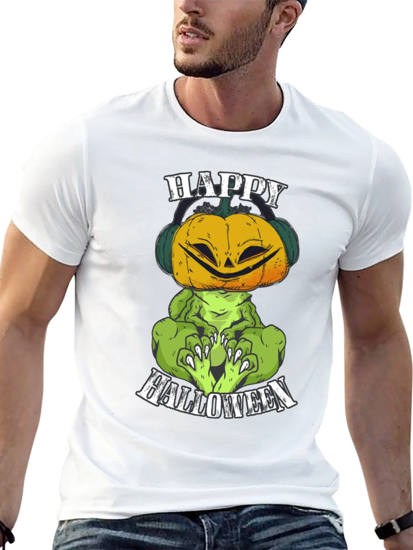 Happy Halloween Pumpkin Monster Graphic Tee