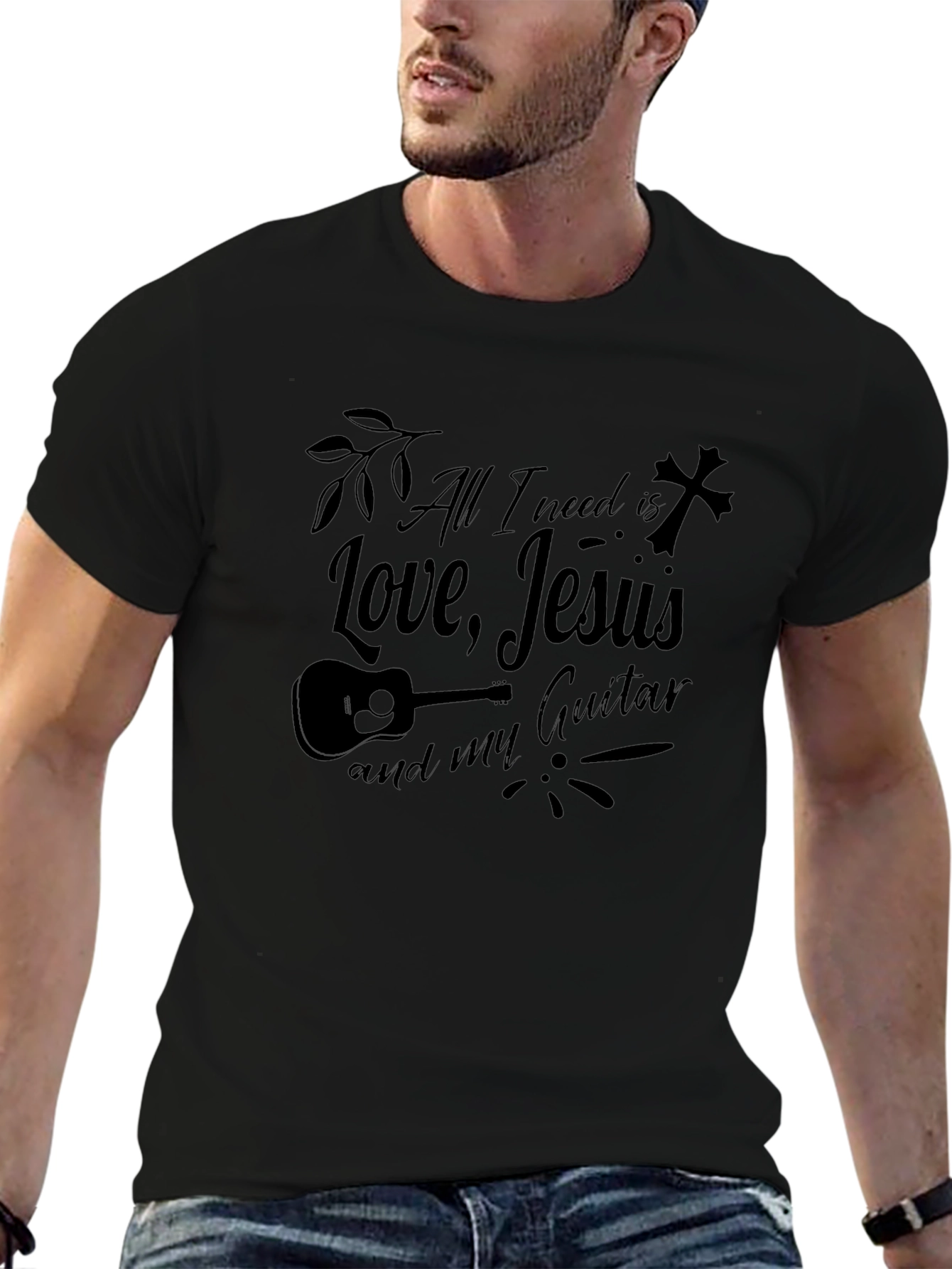 All I Need is Love Jesus and my Guitar T-Shirt
