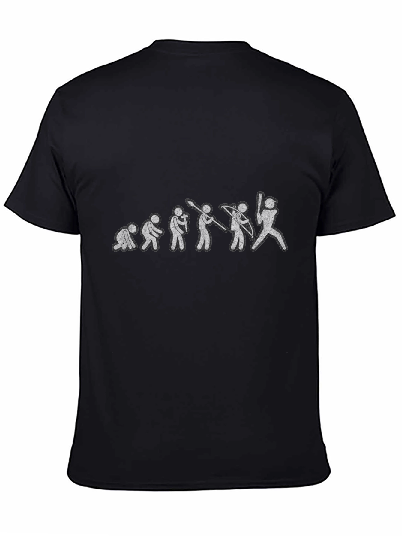 Evolution of Baseball Black Graphic Tee