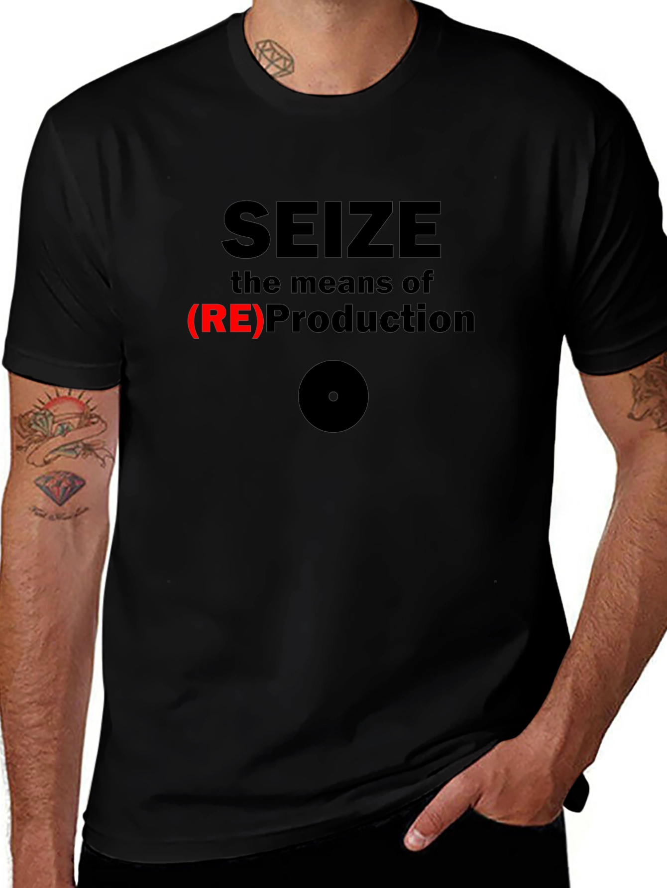 Seize the Means of (RE)Production Graphic T-Shirt