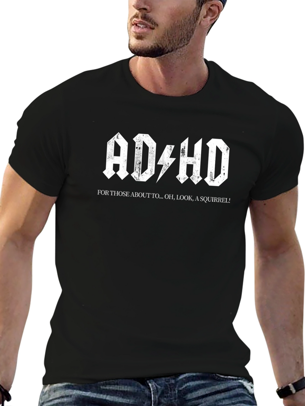 AD/HD Squirrel Funny Graphic T-Shirt