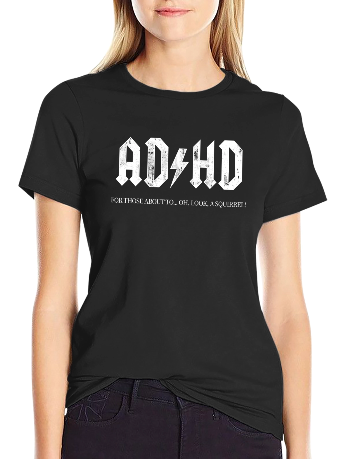 AD/HD Squirrel Funny Graphic T-Shirt
