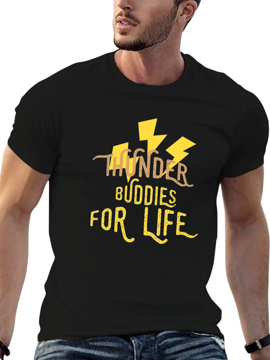 Thunder Buddies For Life Black T-Shirt