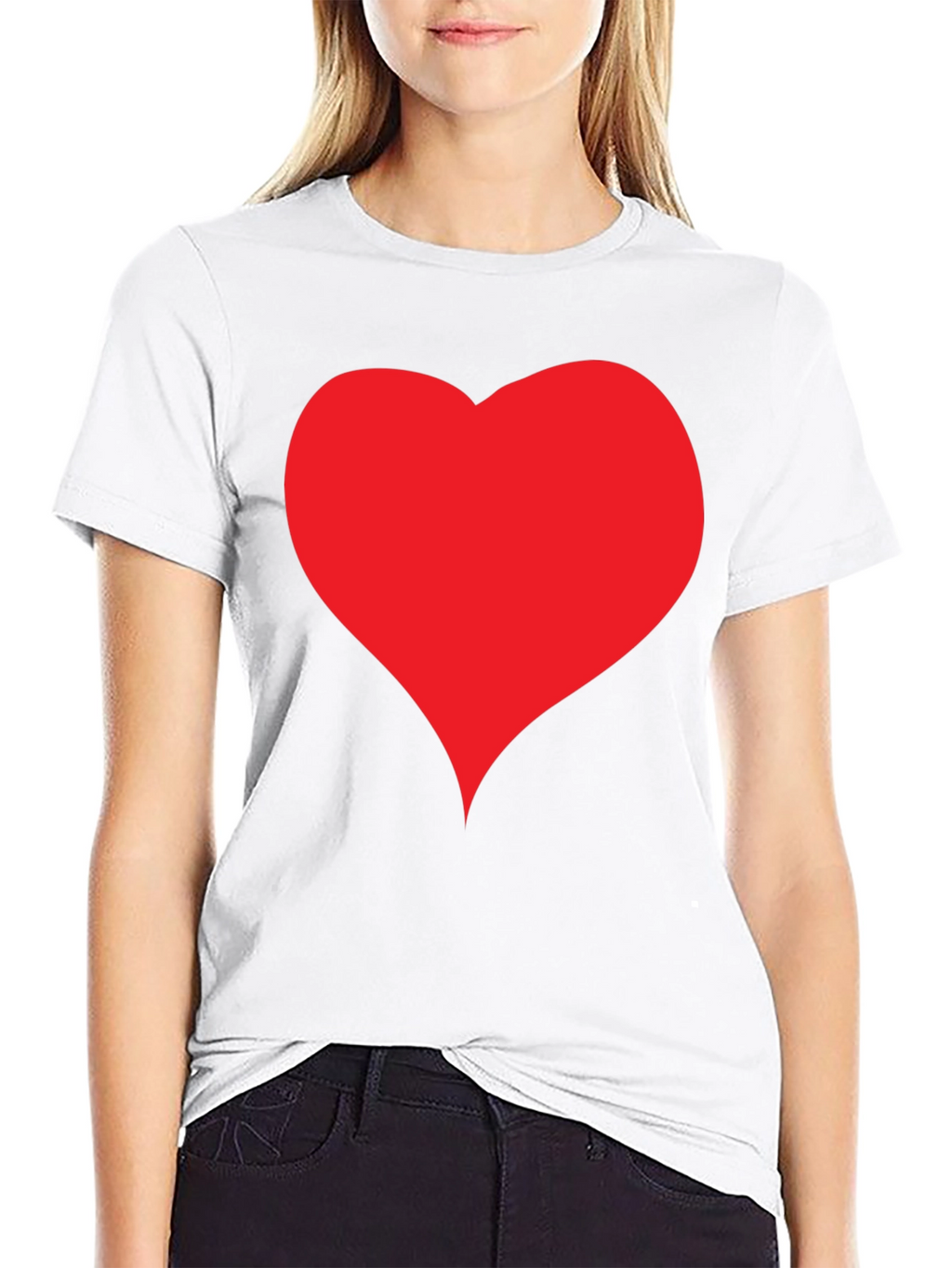 Heart Graphic Black T-Shirt - Casual Style