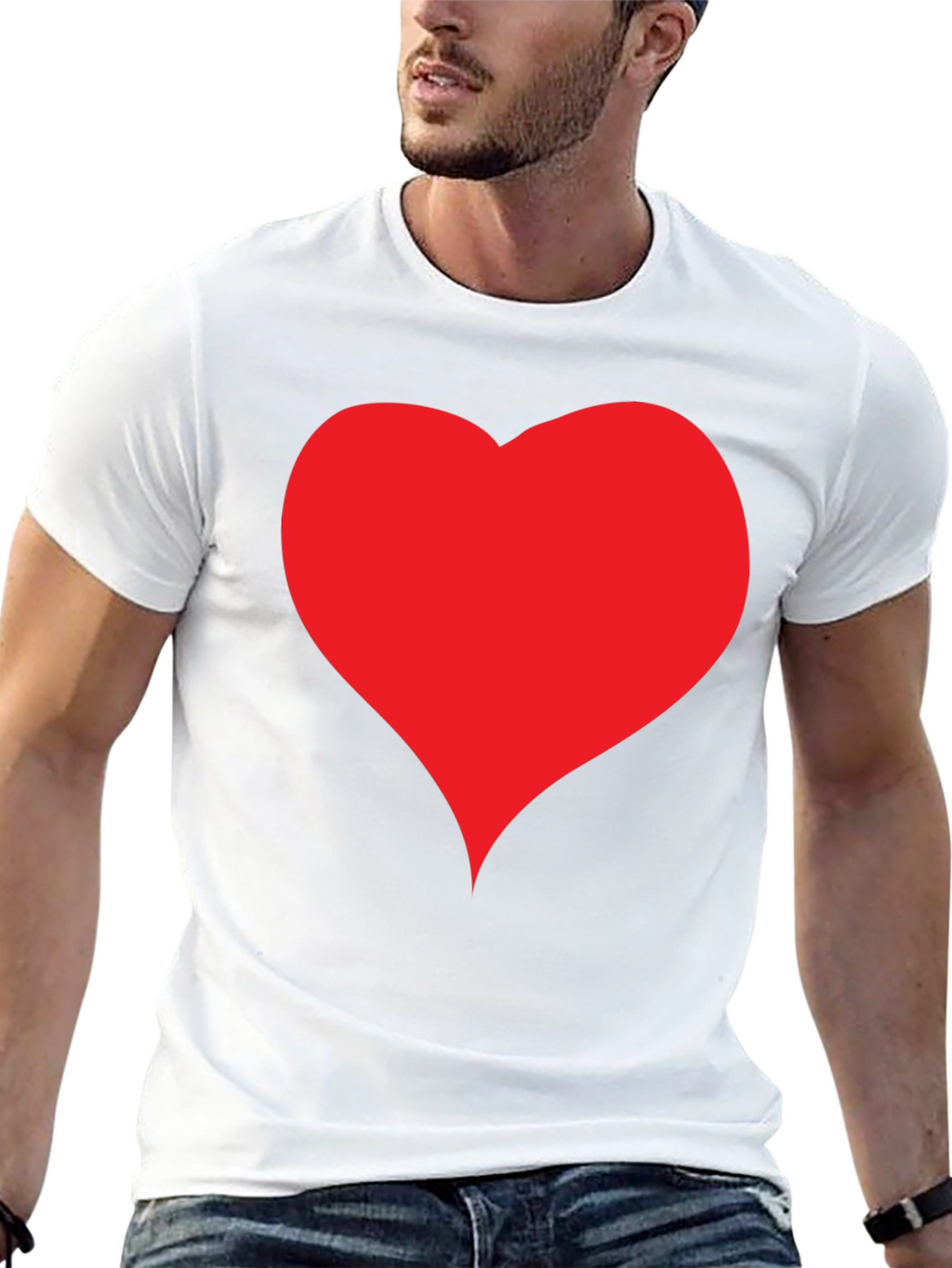 Heart Graphic Black T-Shirt - Casual Style