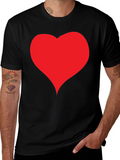 Heart Graphic Black T-Shirt - Casual Style