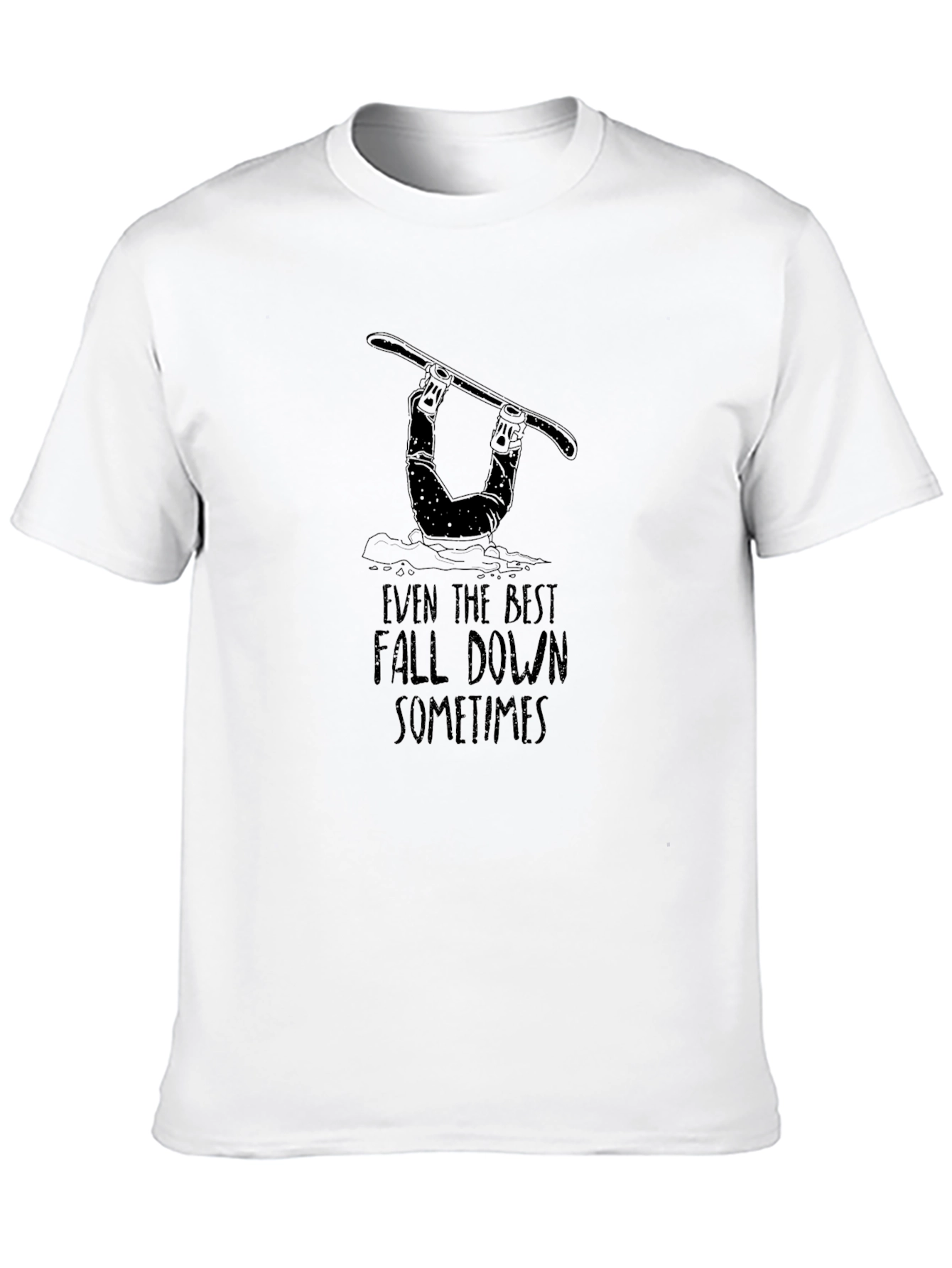 Funny Snowboarder T-Shirt - Even the Best Fall