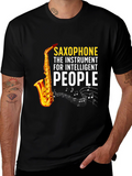 Saxophone Intelligent People Graphic T-Shirt