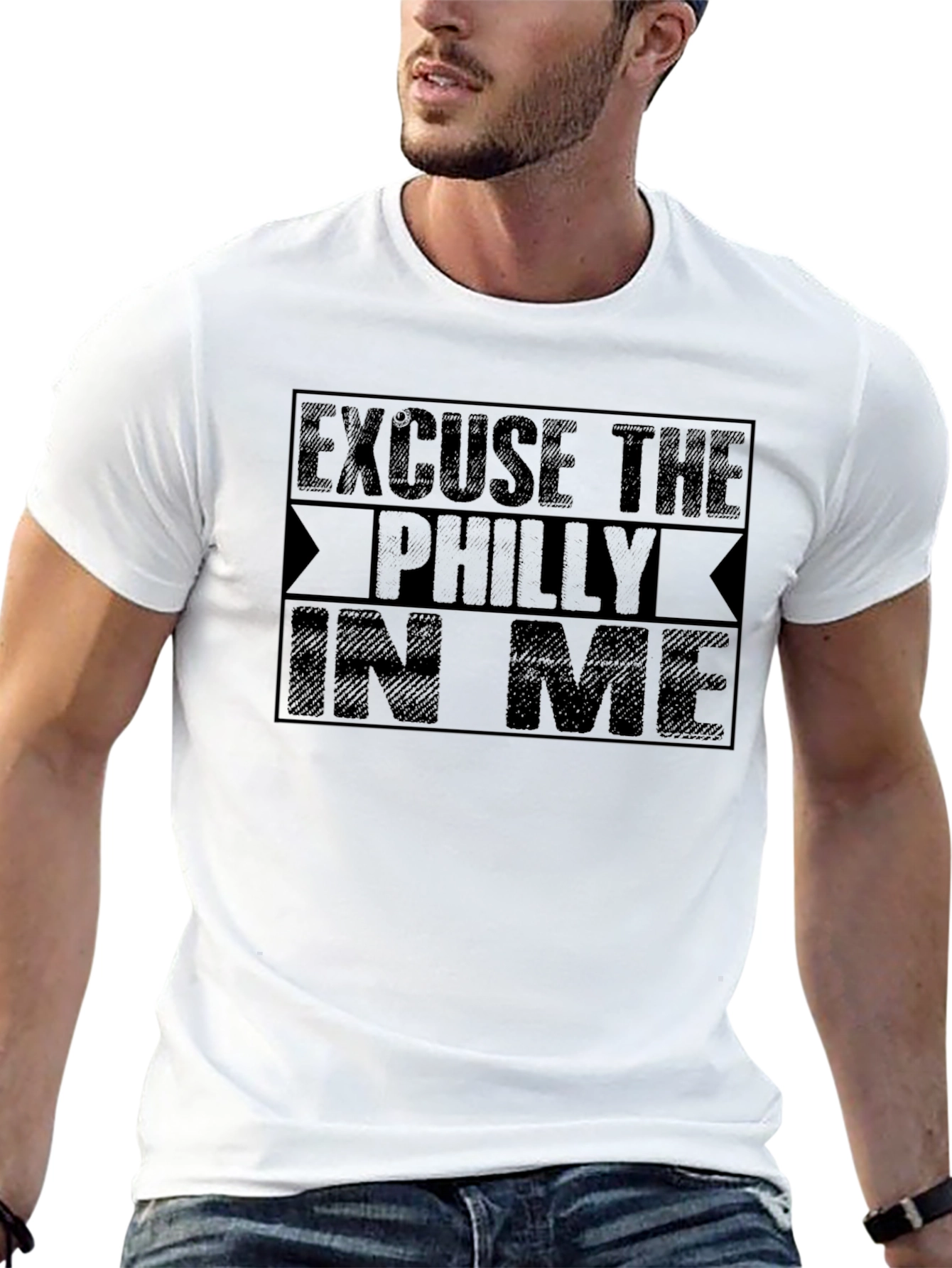 Excuse The Philly In Me Black T-Shirt