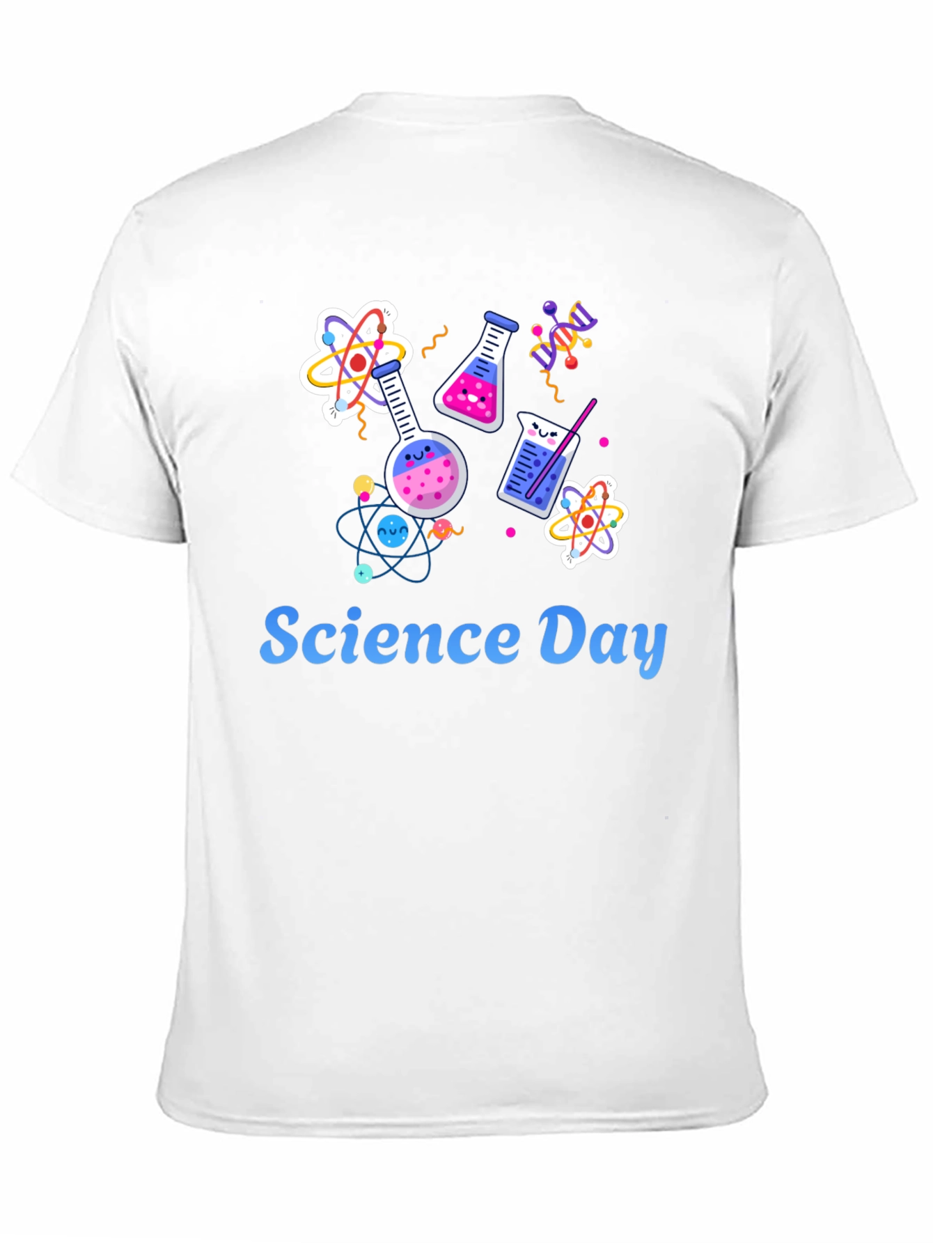 Science Day Black T-Shirt - Chemistry and Atoms