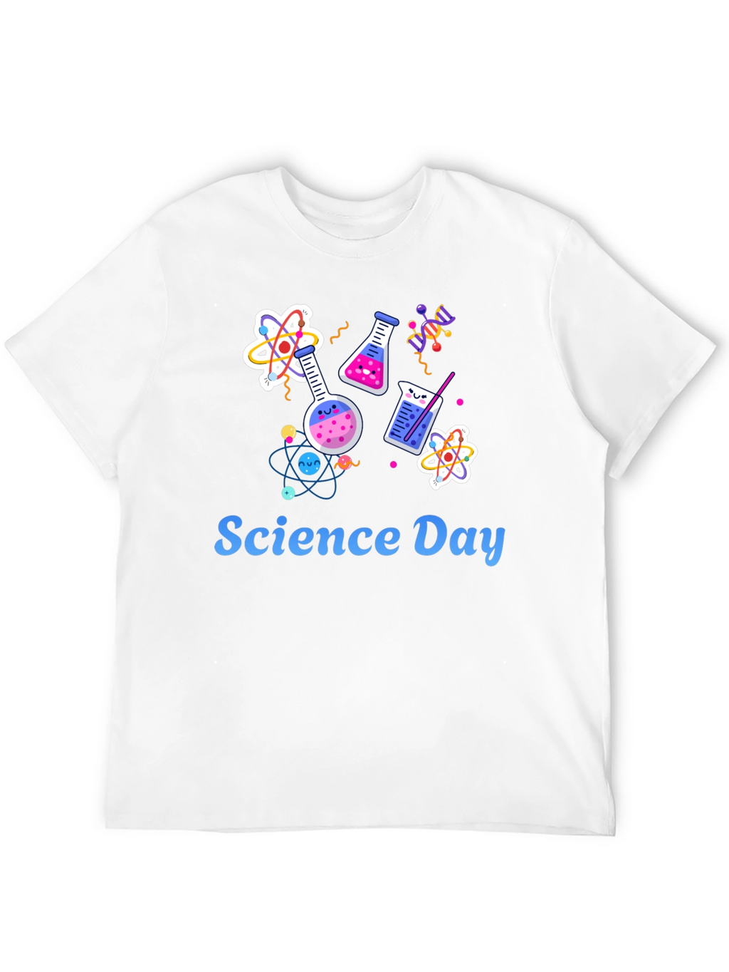Science Day Black T-Shirt - Chemistry and Atoms
