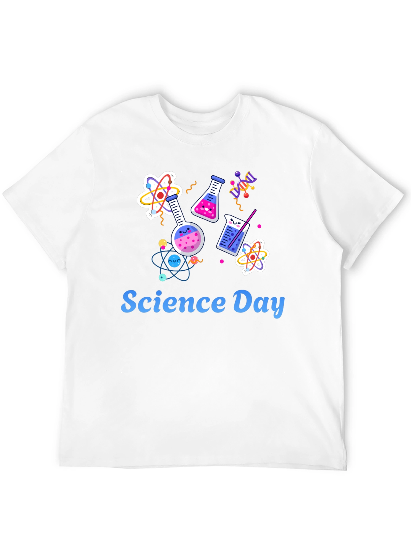 Science Day Black T-Shirt - Chemistry and Atoms
