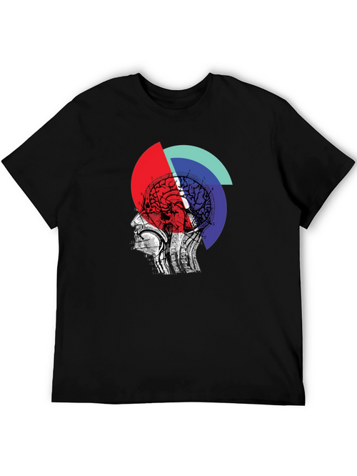 Abstract Brain Graphic Tee - Unique Design