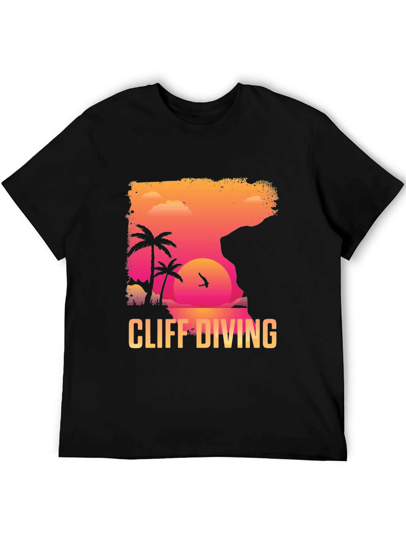 Cliff Diving Graphic T-Shirt - Summer Adventure Tee