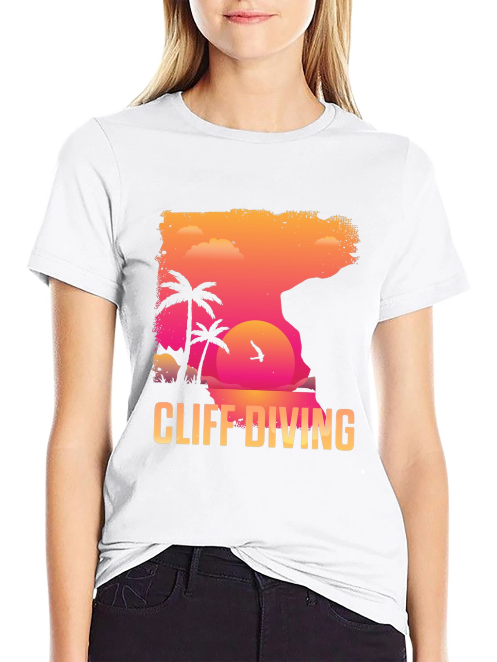 Cliff Diving Graphic T-Shirt - Summer Adventure Tee